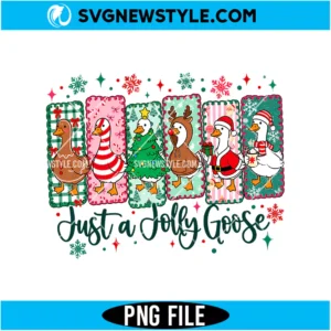 Just A Jolly Goose Christmas PNG
