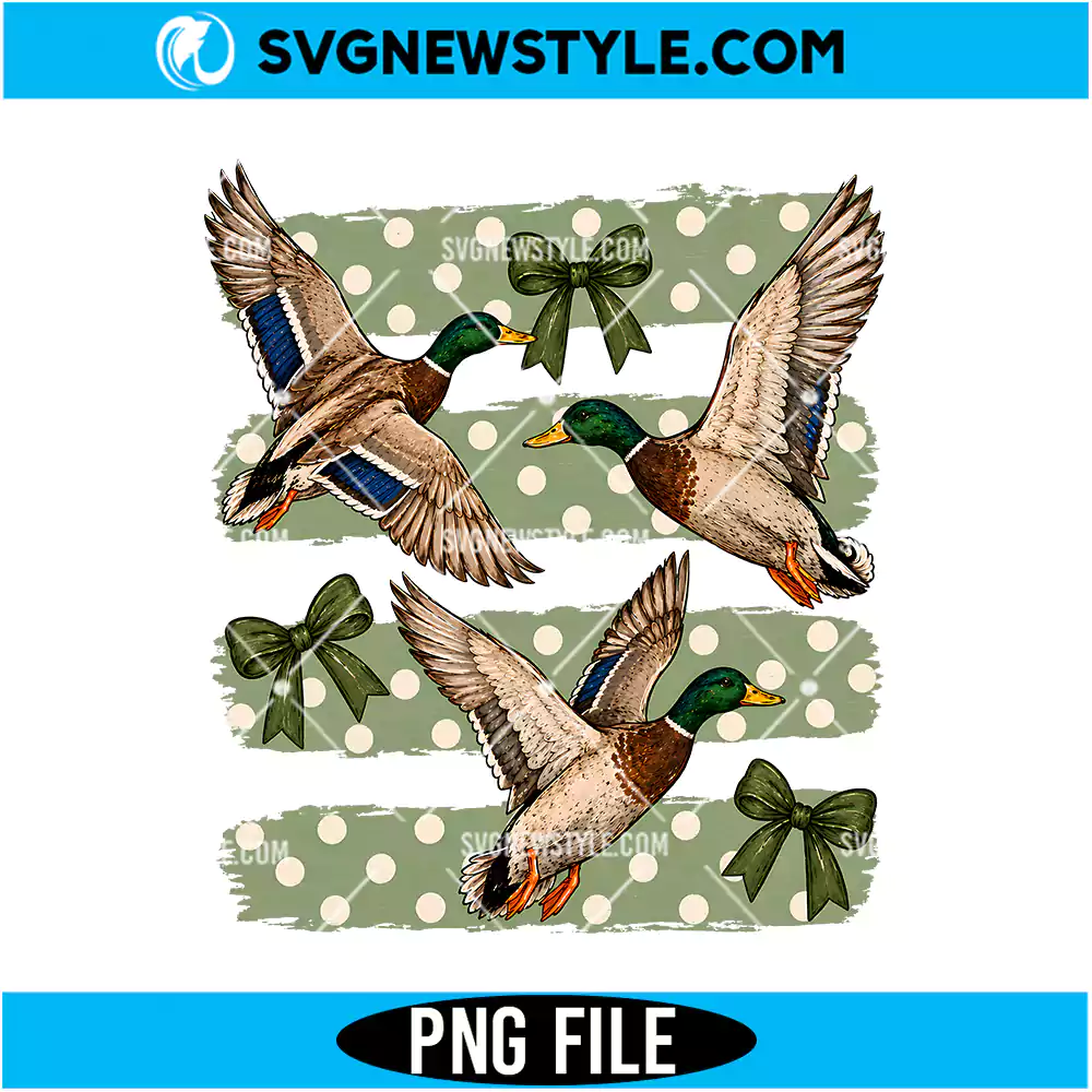 Mallard Duck Pattern PNG Digital Download | Festive Hunter Lifestyle Graphic 1 Mallard Duck Pattern PNG