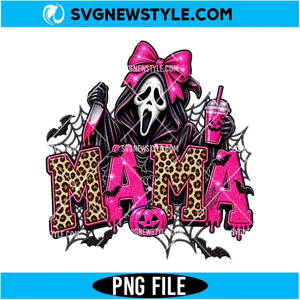 Mama Halloween Horror PNG Digital Download for Sublimation 1 Mama Halloween Horror PNG