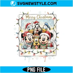 Mickey And Friends Polaroid Christmas PNG