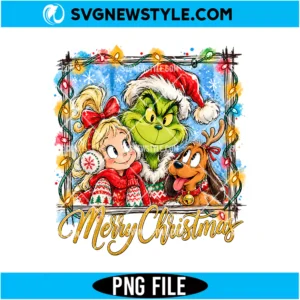 Grinch Merry Christmas PNG File