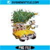 Mickey And Friends Christmas Car PNG
