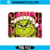 Neon Pink Grinch Face PNG