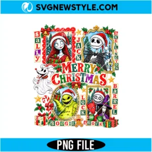 Nightmare Before Christmas Holiday PNG Digital Download | Spooky Holiday Movie Graphic