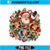 Nostalgic Santa and Reindeer Christmas Ornament PNG Digital Download 2 Nostalgic Santa and Reindeer Christmas Ornament PNG