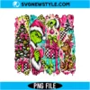 Preppy Pink Grinch Christmas PNG Digital Download | Trendy Pink Holiday Grinch Graphic 2 Preppy Pink Grinch Christmas PNG