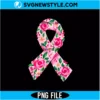Preppy Pink Out PNG Digital Download | Trendy Pink Ribbon Graphic 2 Preppy Pink Out PNG