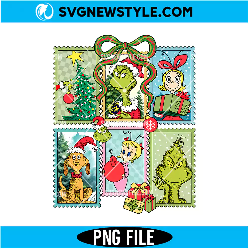 Retro Christmas Mean Guy Characters Png Digital Download | Humorous Grinch Holiday Graphic 1 Retro Christmas Mean Guy Characters Png