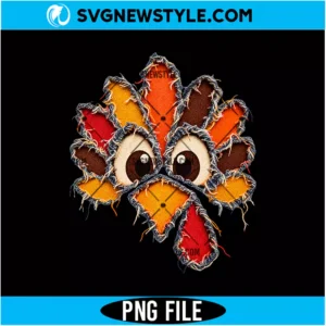 Ripped Applique Turkey PNG