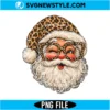 Cheetah Print Santa Claus PNG | Leopard Print Santa Sublimation Design for Shirts 2 Cheetah Print Santa Claus PNG