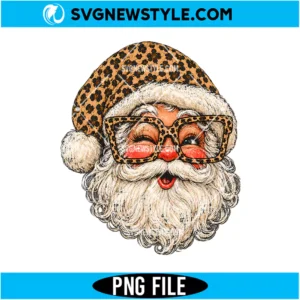 Cheetah Print Santa Claus PNG
