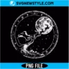 Santa Sleigh Stamp Monochrome PNG Digital Download for Sublimation 2 Santa Sleigh Stamp Monochrome PNG