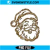 Leopard Print Santa Face PNG