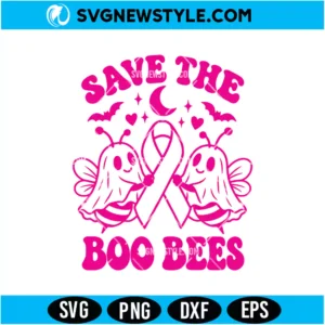 Save the Boo Bees Breast Cancer Awareness SVG