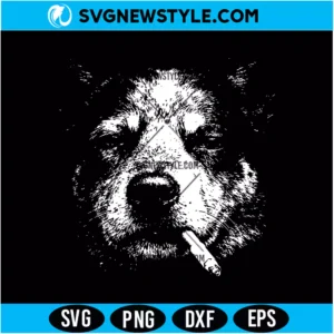 Smoking Blue Heeler Svg