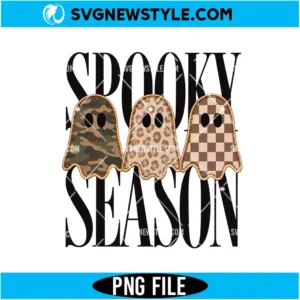 Leopard Camo Checkered Ghost PNG | Halloween Ghost Clipart, Digital Download