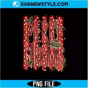 Stripes Merry Christmas PNG