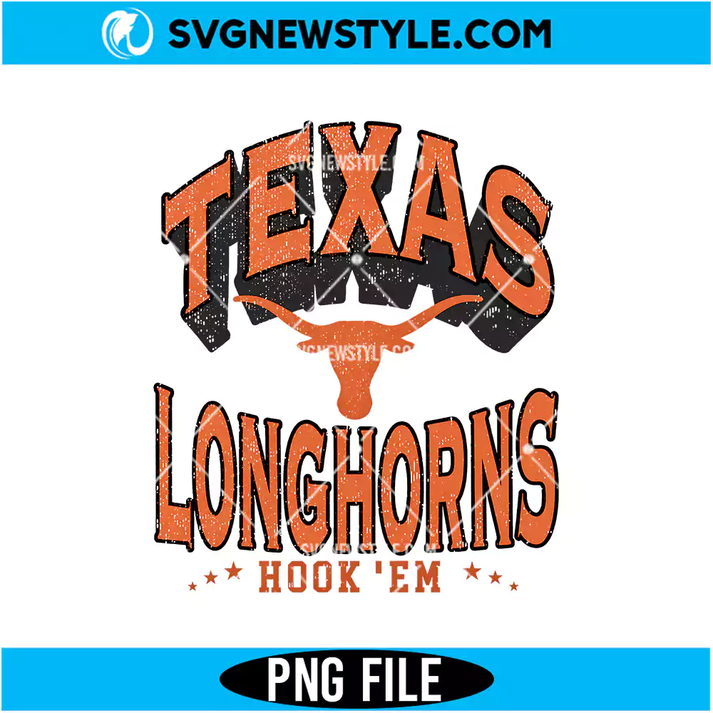 Texas Longhorns Hook Em PNG, Retro Game Day Football Sublimation Design, Horns Up Graphic 1 Texas Longhorns Hook Em PNG