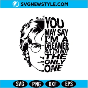 John Lennon Imagine Quote SVG Digital Download | Inspirational Music Cut File