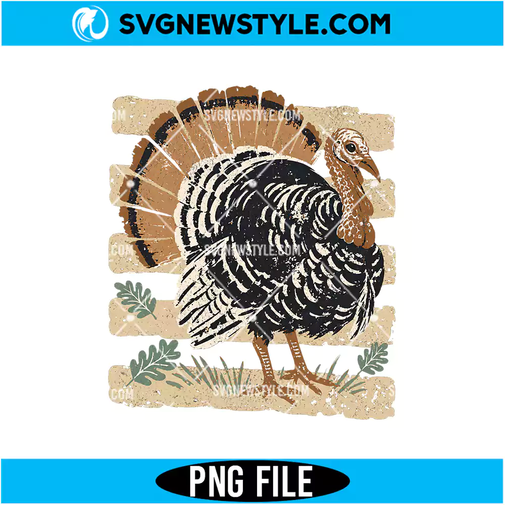Turkey Stripes PNG Digital Download | Autumn Thanksgiving Season Graphic 1 Turkey Stripes PNG