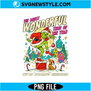 Grinch Stealing Christmas 90s PNG