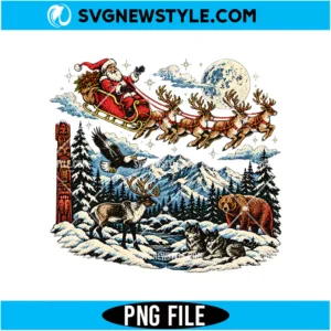 Vintage Alaska Christmas PNG