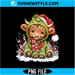 Winter Cow Grinch PNG